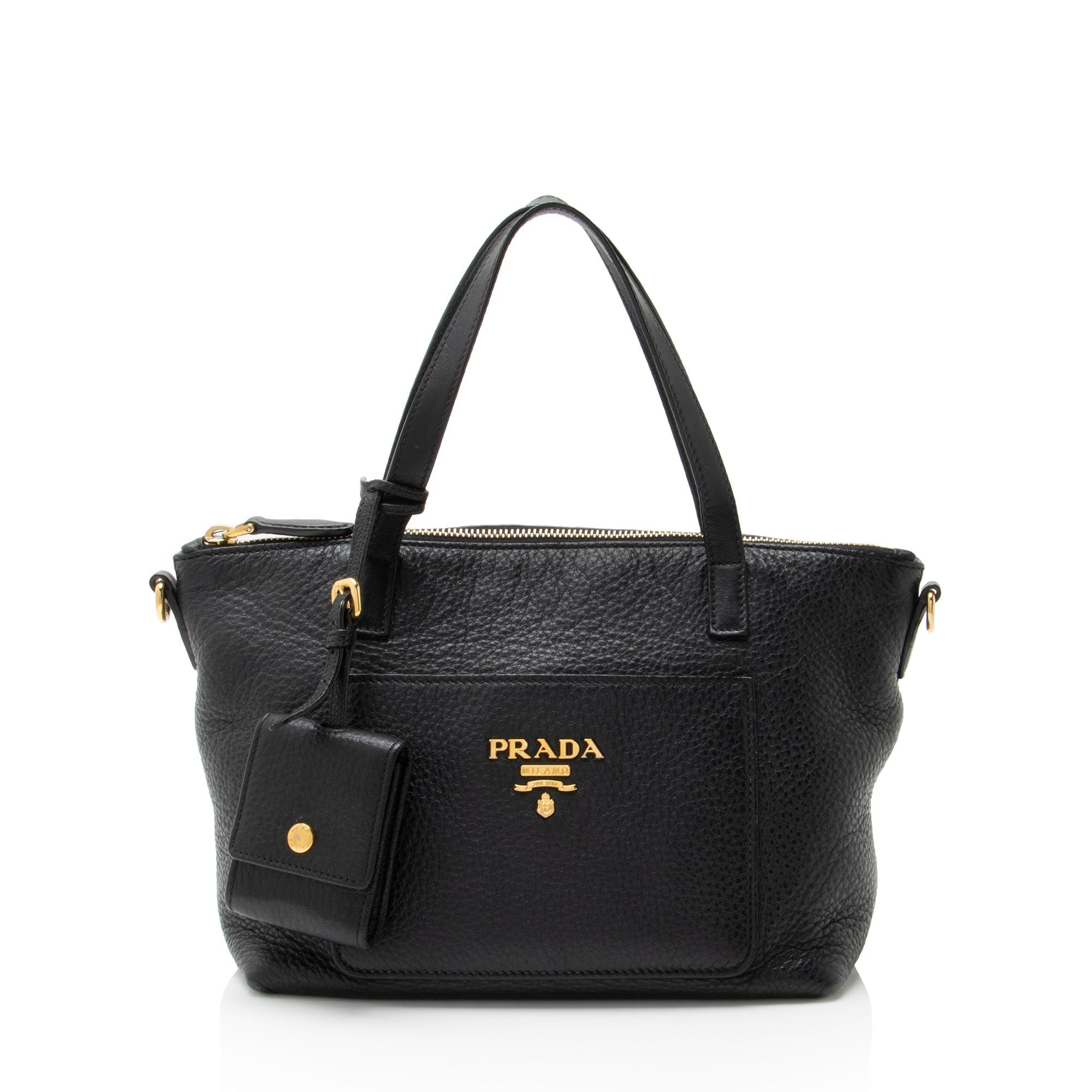 Prada Vitello Diano Pocket Mini Tote