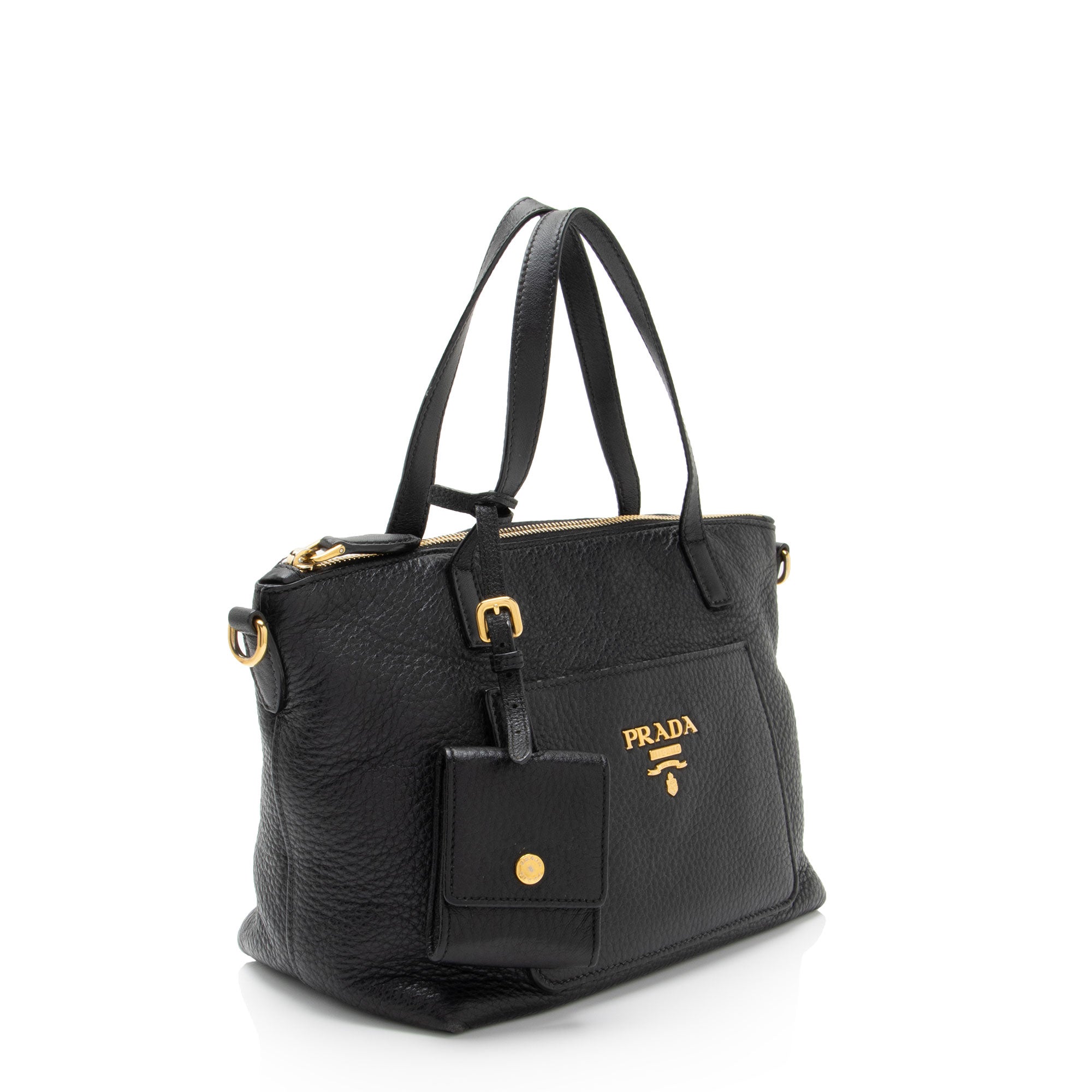 Prada Vitello Diano Pocket Mini Tote