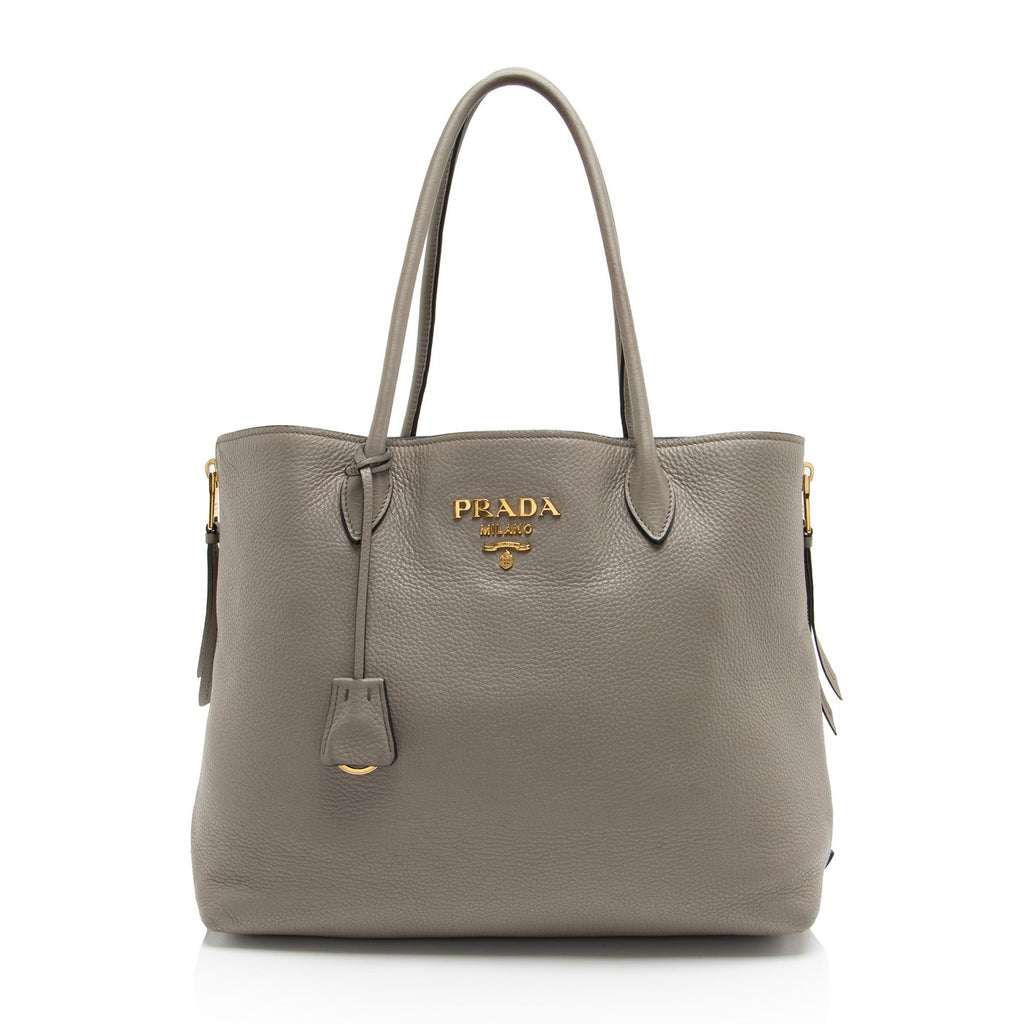 Prada Vitello Diano Top Handle Shopper Tote