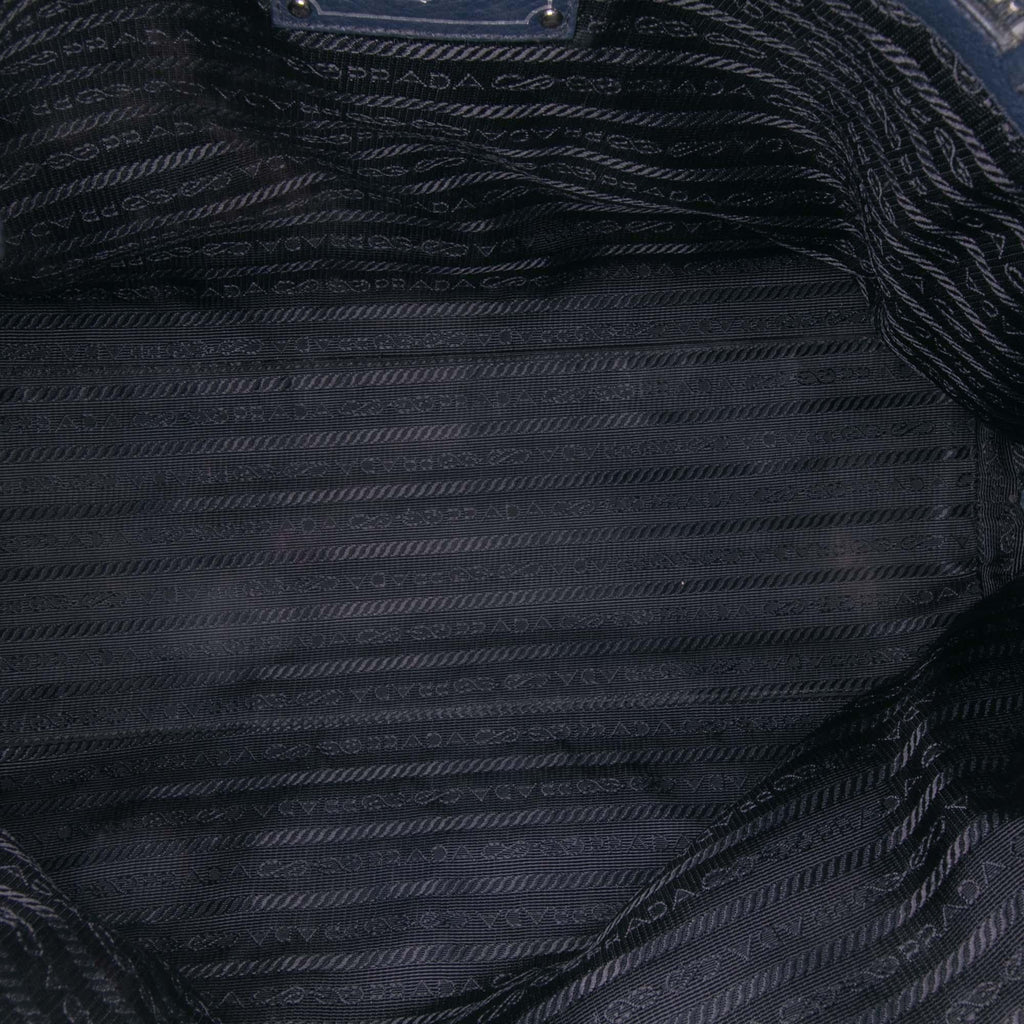 Prada Vitello Phenix Side Zip Shopper Tote