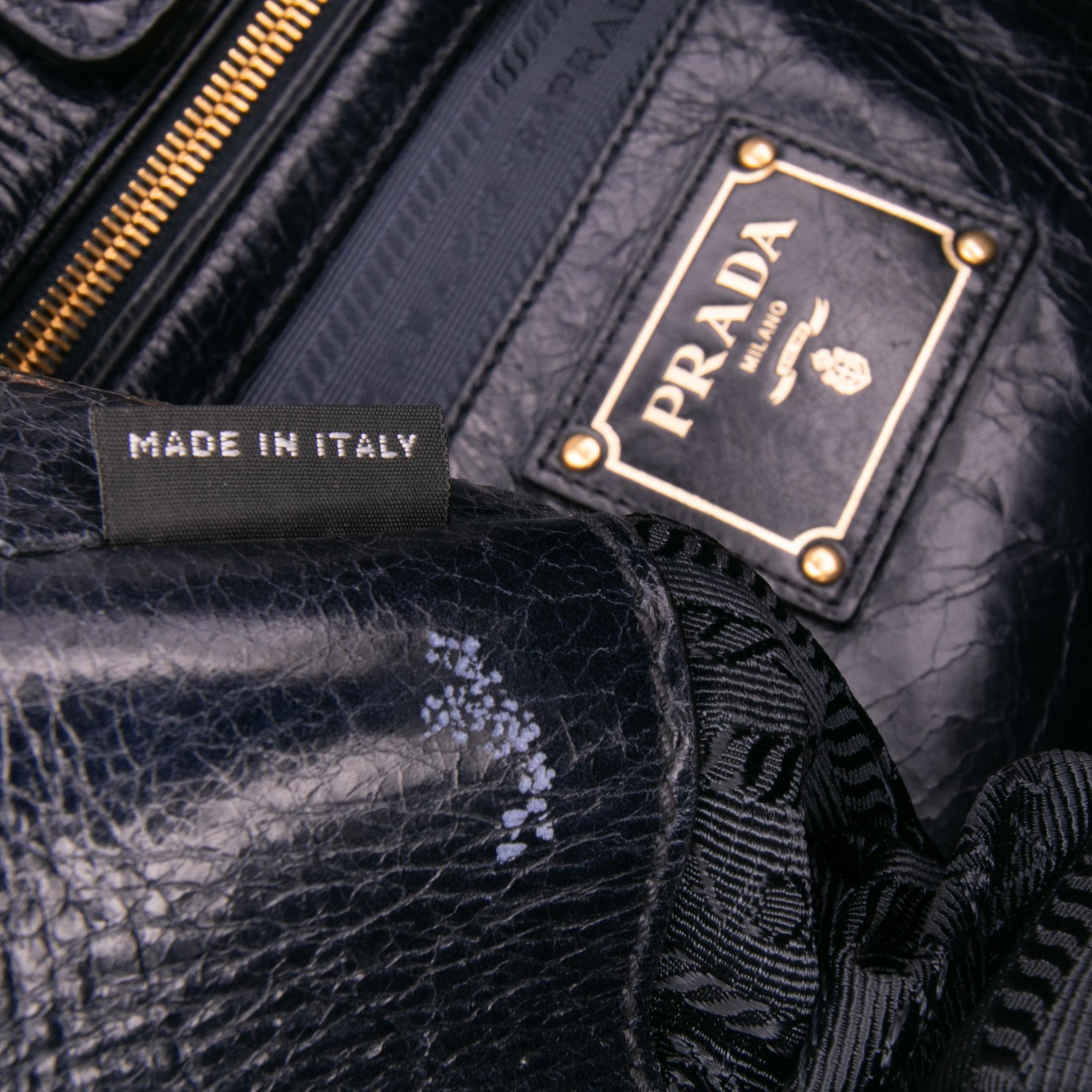 Prada Vitello Shine Open Convertible Tote