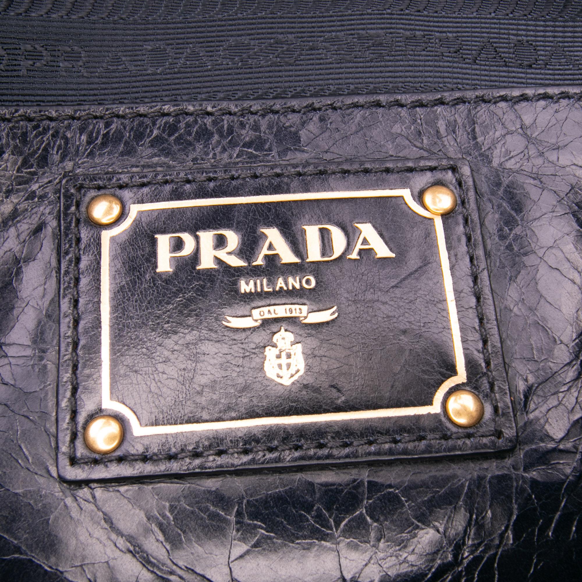 Prada Vitello Shine Open Convertible Tote