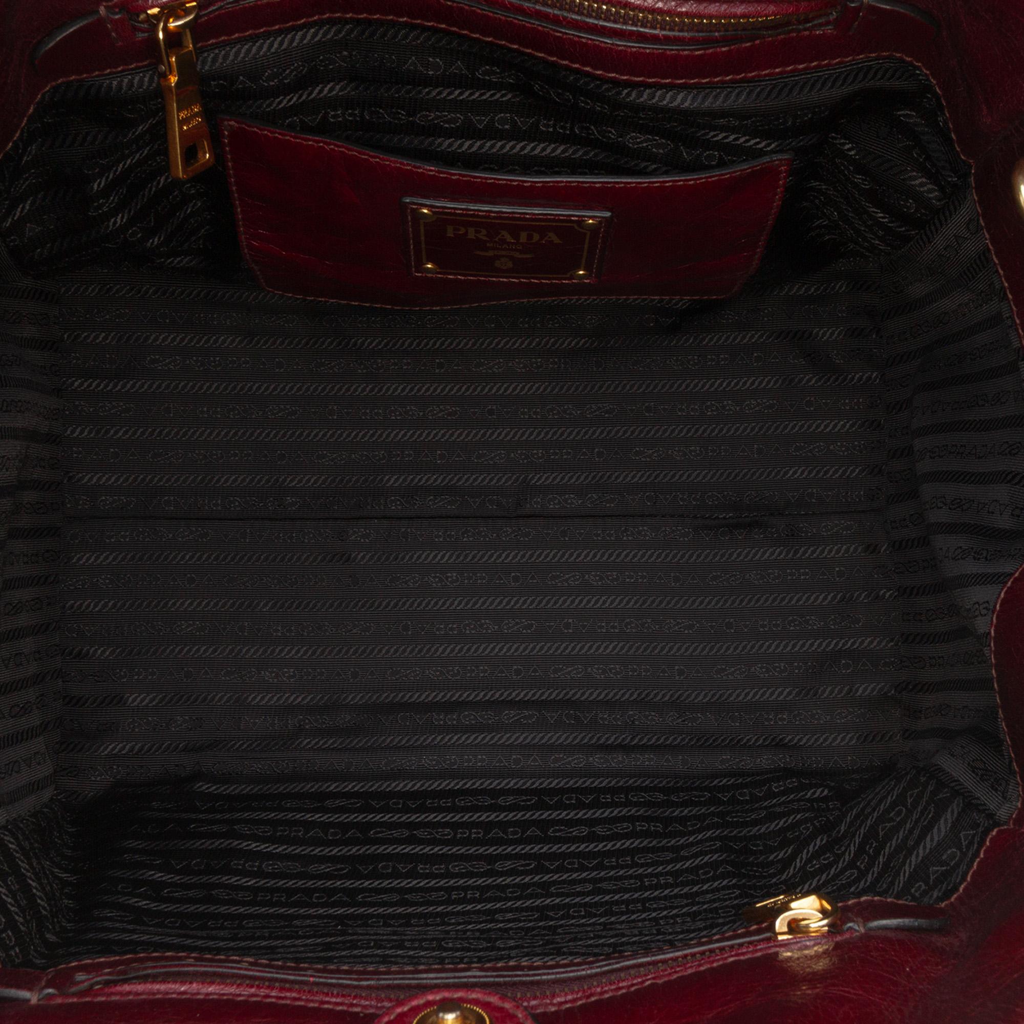 Prada Vitello Shine Shopping Tote