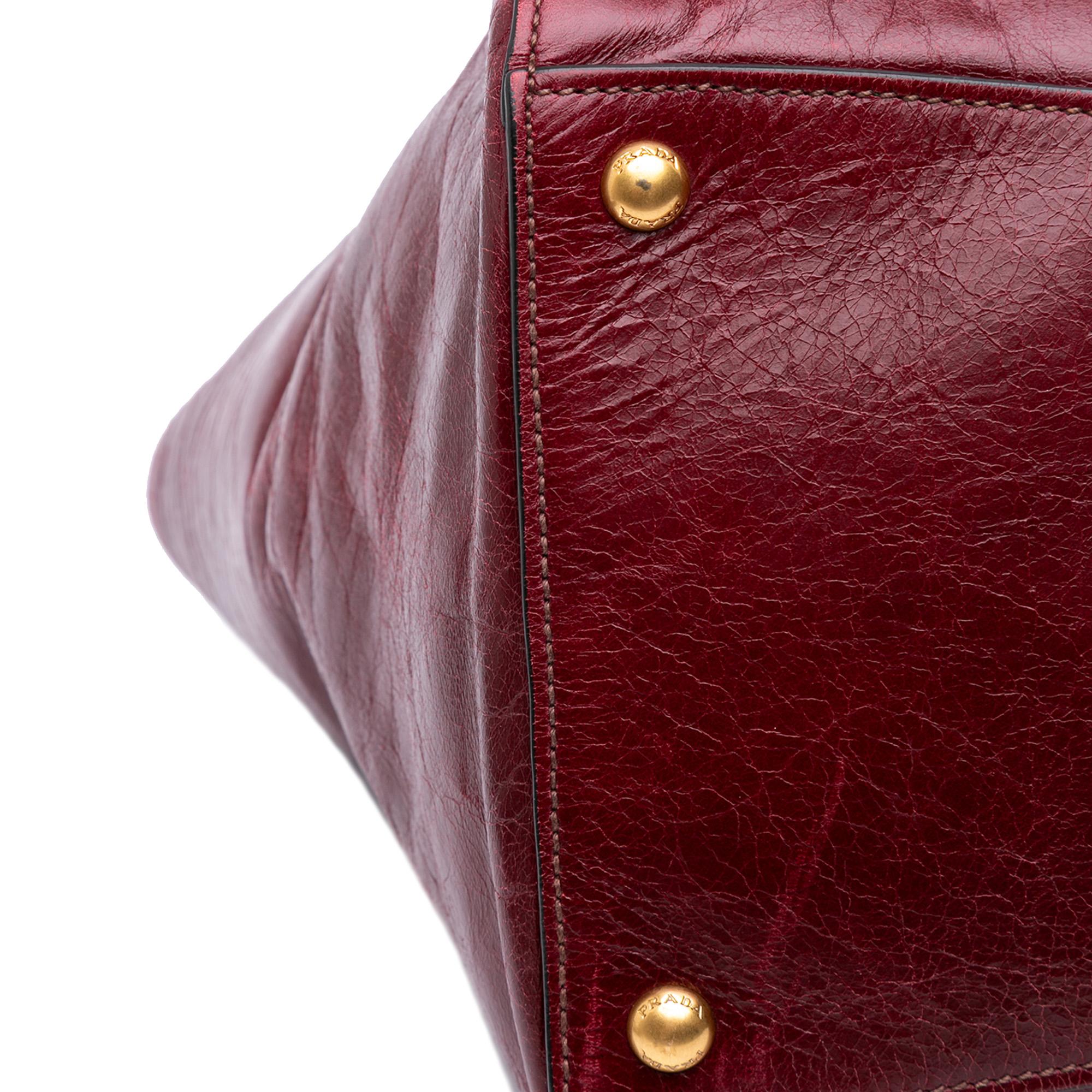 Prada Vitello Shine Shopping Tote