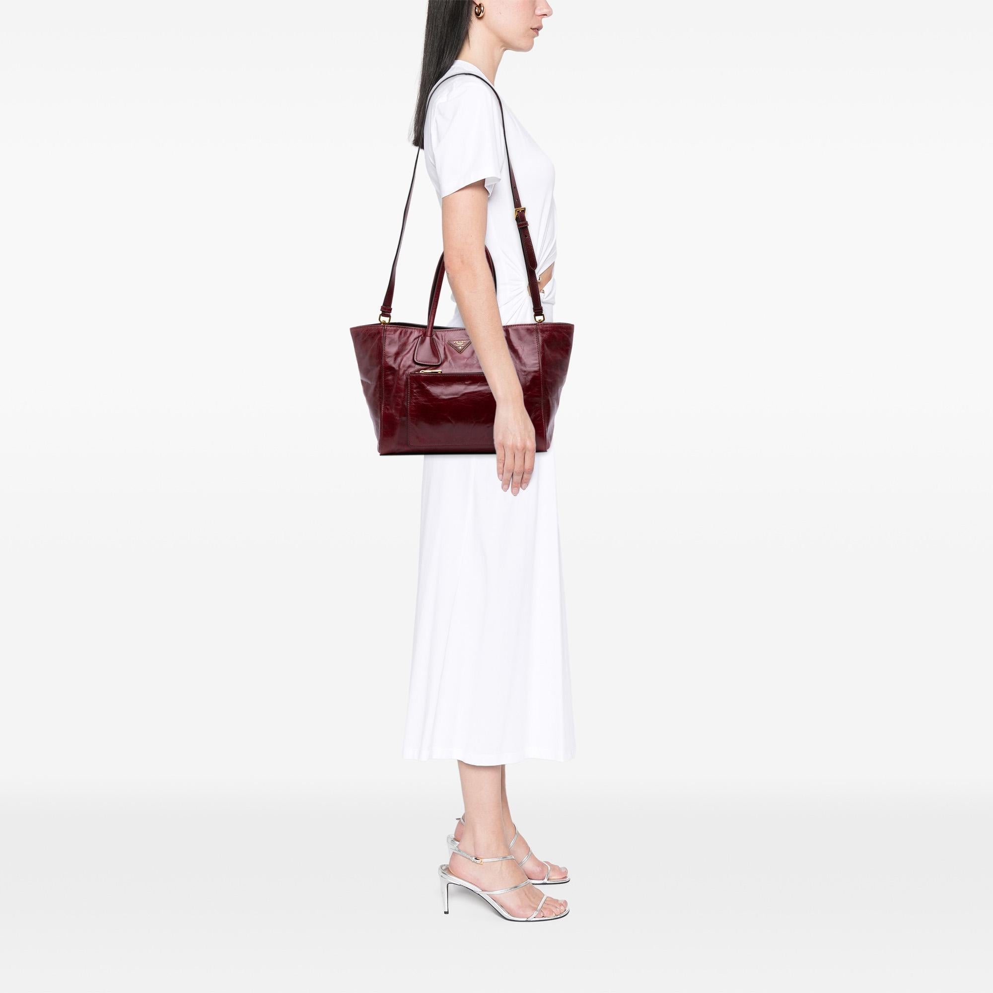 Prada Vitello Shine Shopping Tote