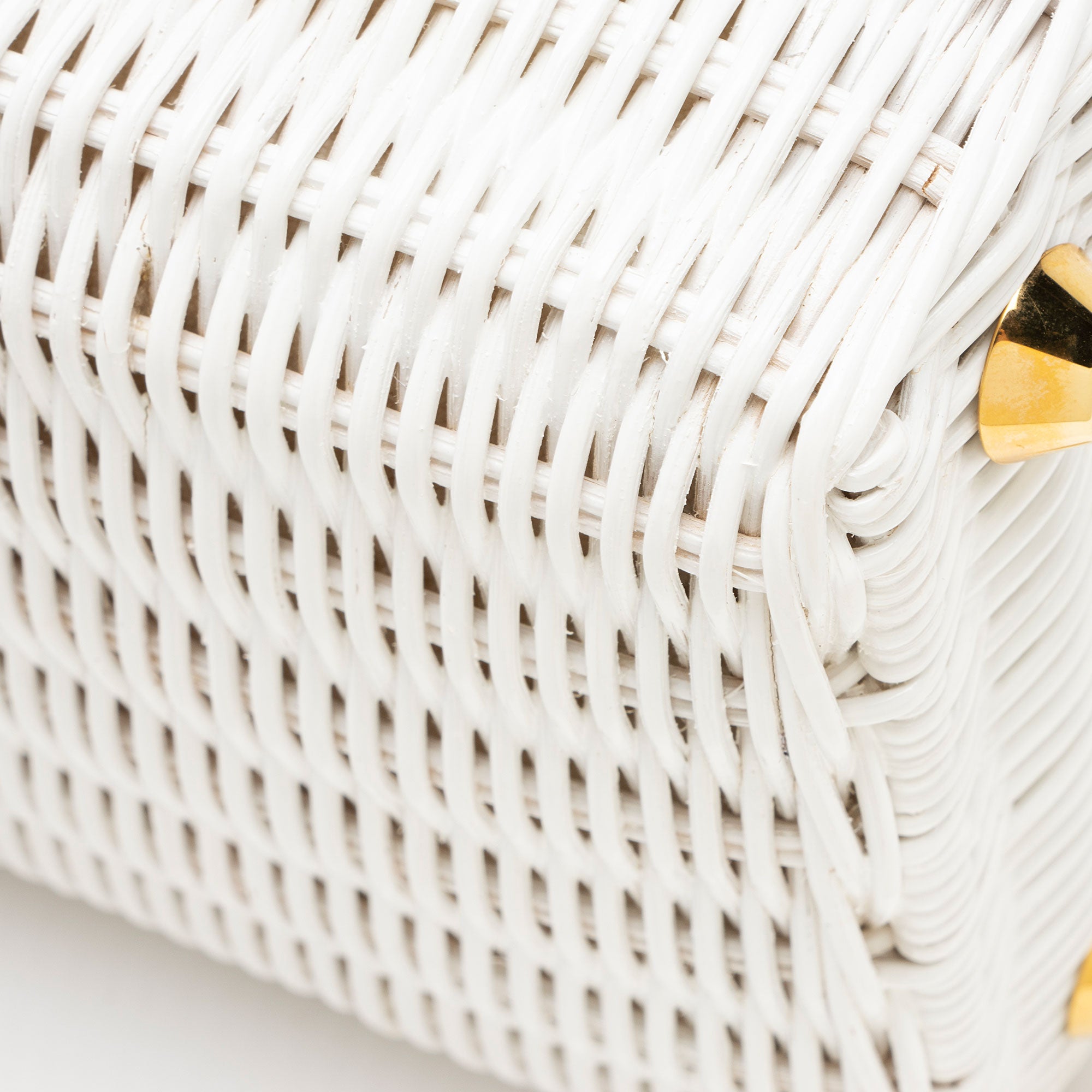 Prada Wicker Canvas Small Tote