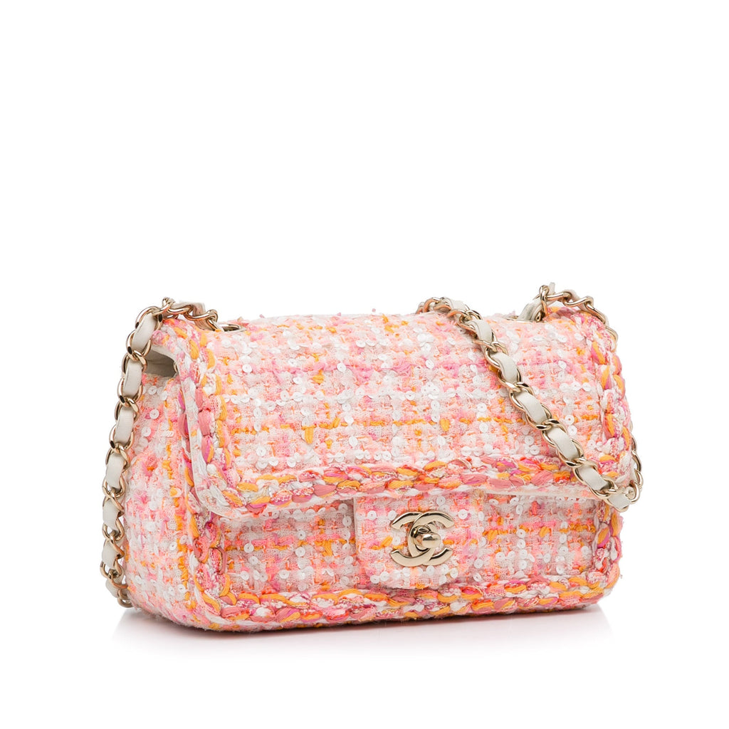 Chanel Classic Flap Bag Mini Multicolor Tweed SiLouis Vuittoner