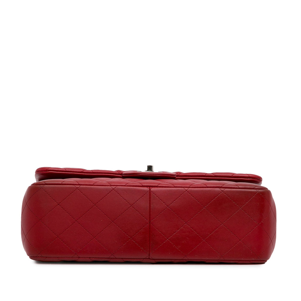 Chanel Classic Double Flap Jumbo Red Lambskin SiLouis Vuittoner