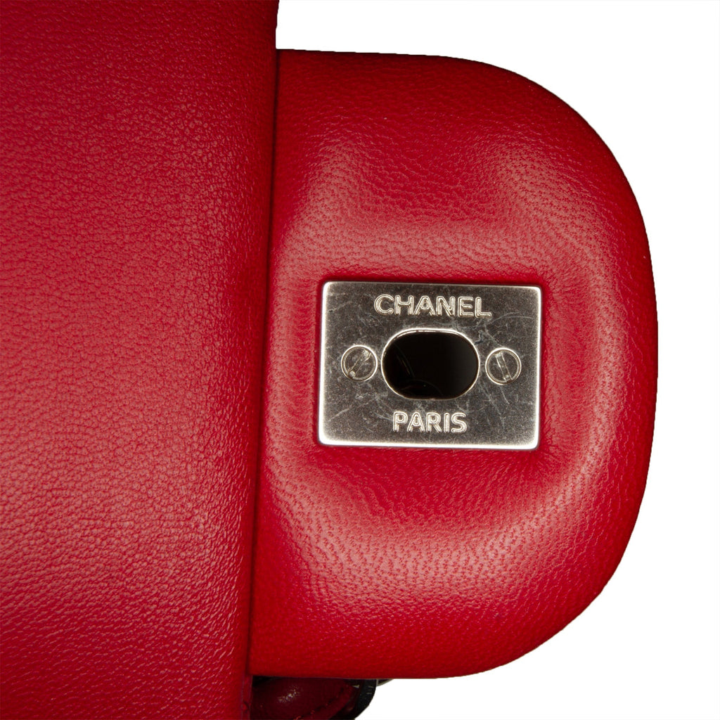 Chanel Classic Double Flap Jumbo Red Lambskin SiLouis Vuittoner