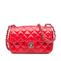 Chanel Classic Single Flap Mini Red Patent Leather SiLouis Vuittoner