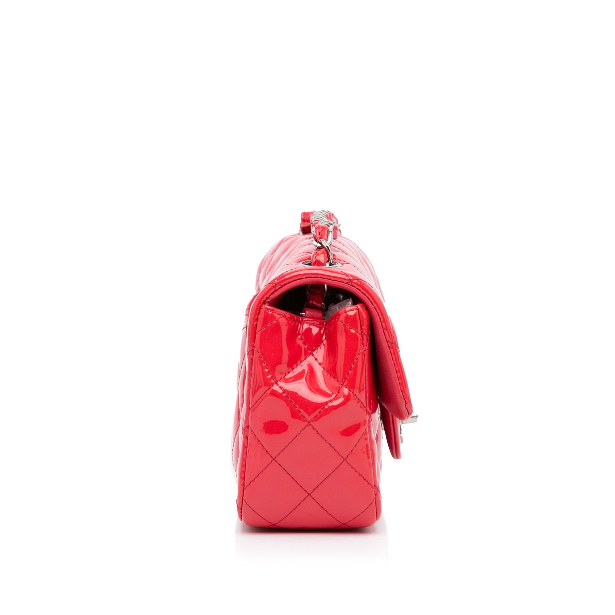 Chanel Classic Single Flap Mini Red Patent Leather SiLouis Vuittoner