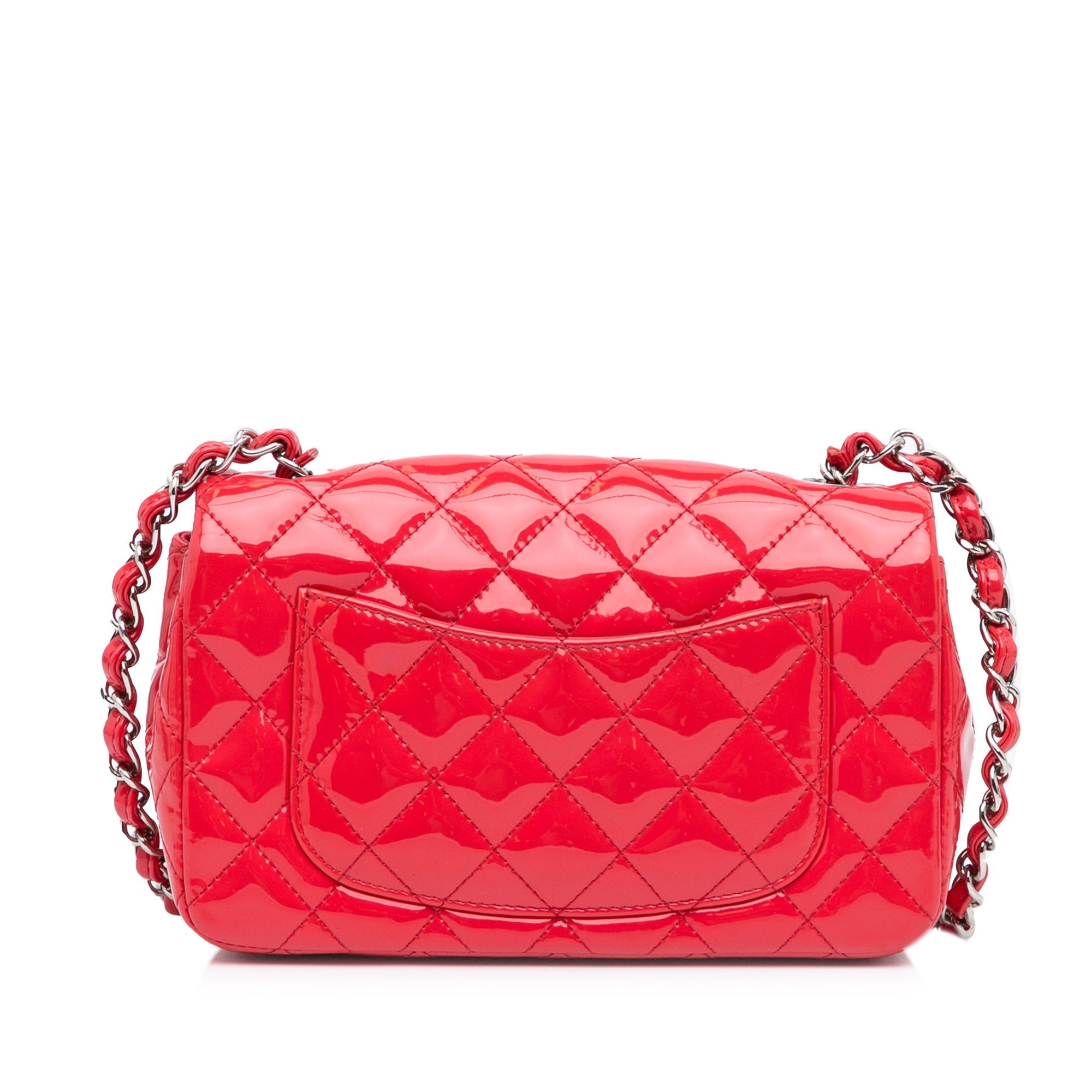 Chanel Classic Single Flap Mini Red Patent Leather SiLouis Vuittoner