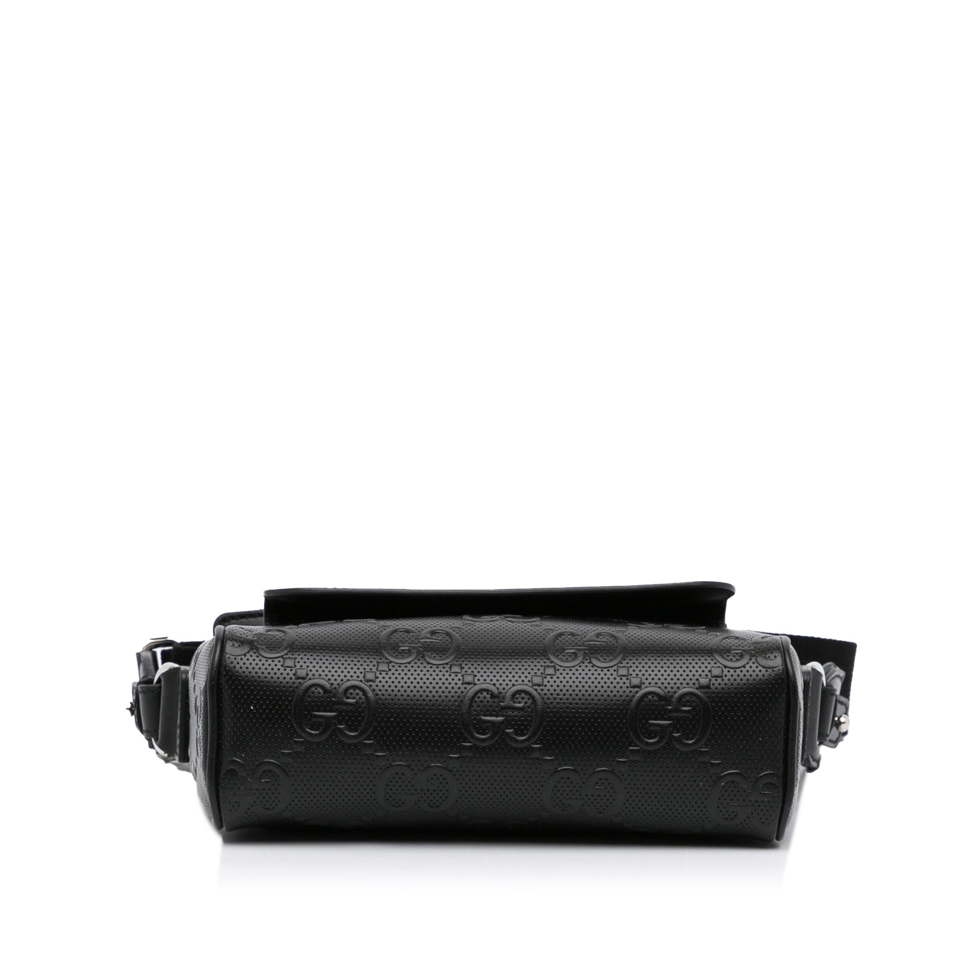 Gucci Gucci Crossbody Bag Black Embossed Leather