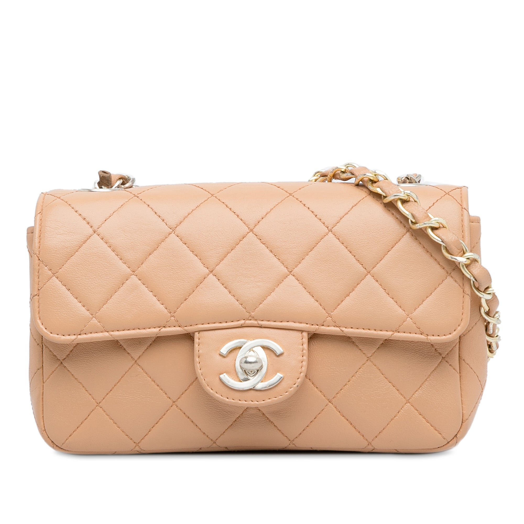 Chanel Classic Flap Mini Rectangular Brown Lambskin SiLouis Vuittoner