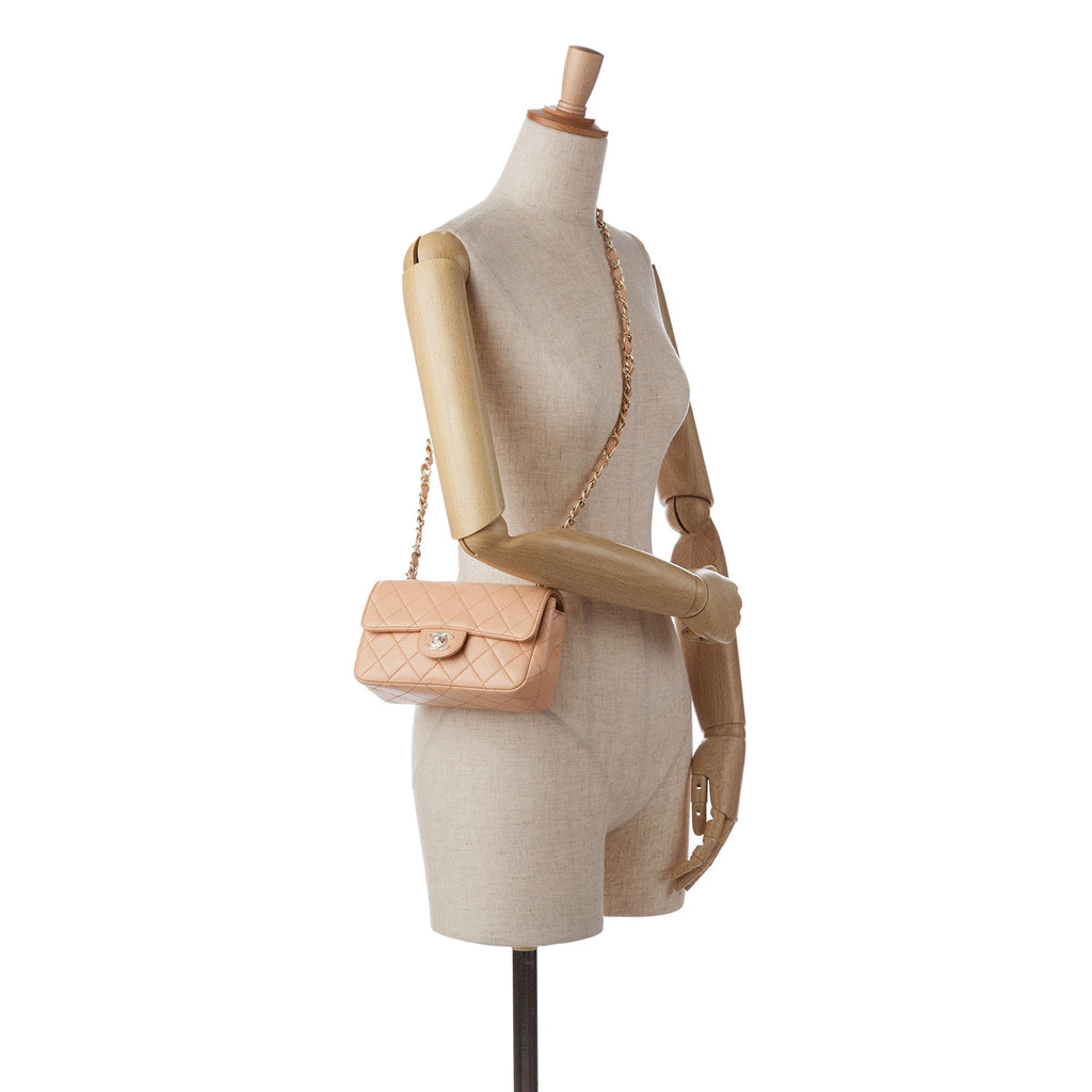 Chanel Classic Flap Mini Rectangular Brown Lambskin SiLouis Vuittoner