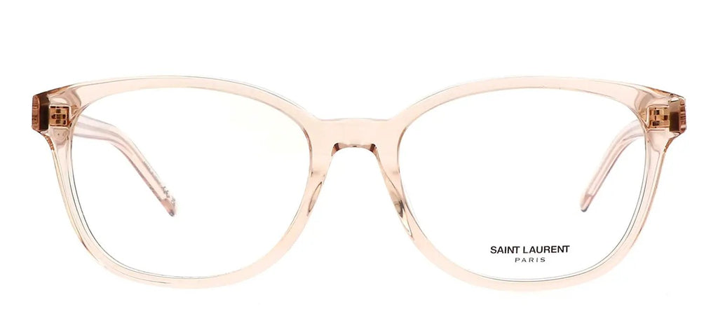 Saint Laurent SL M113O 003 Round Plastic Nude Eyeglasses with Clear Lens
