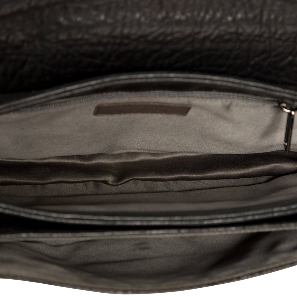 Distressed Calfskin Shoulder Bag
