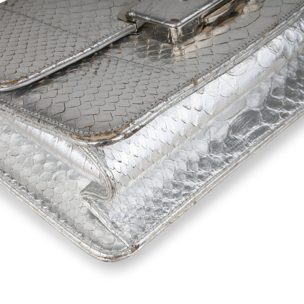Python Flap Bag - Metallic