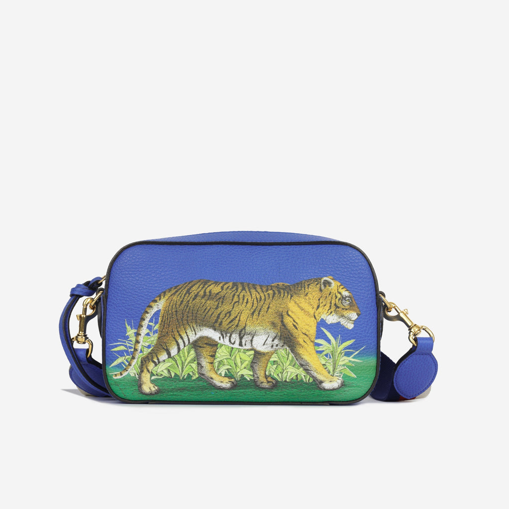 Calfskin SyLouis Vuittonie Tiger Print Camera Bag