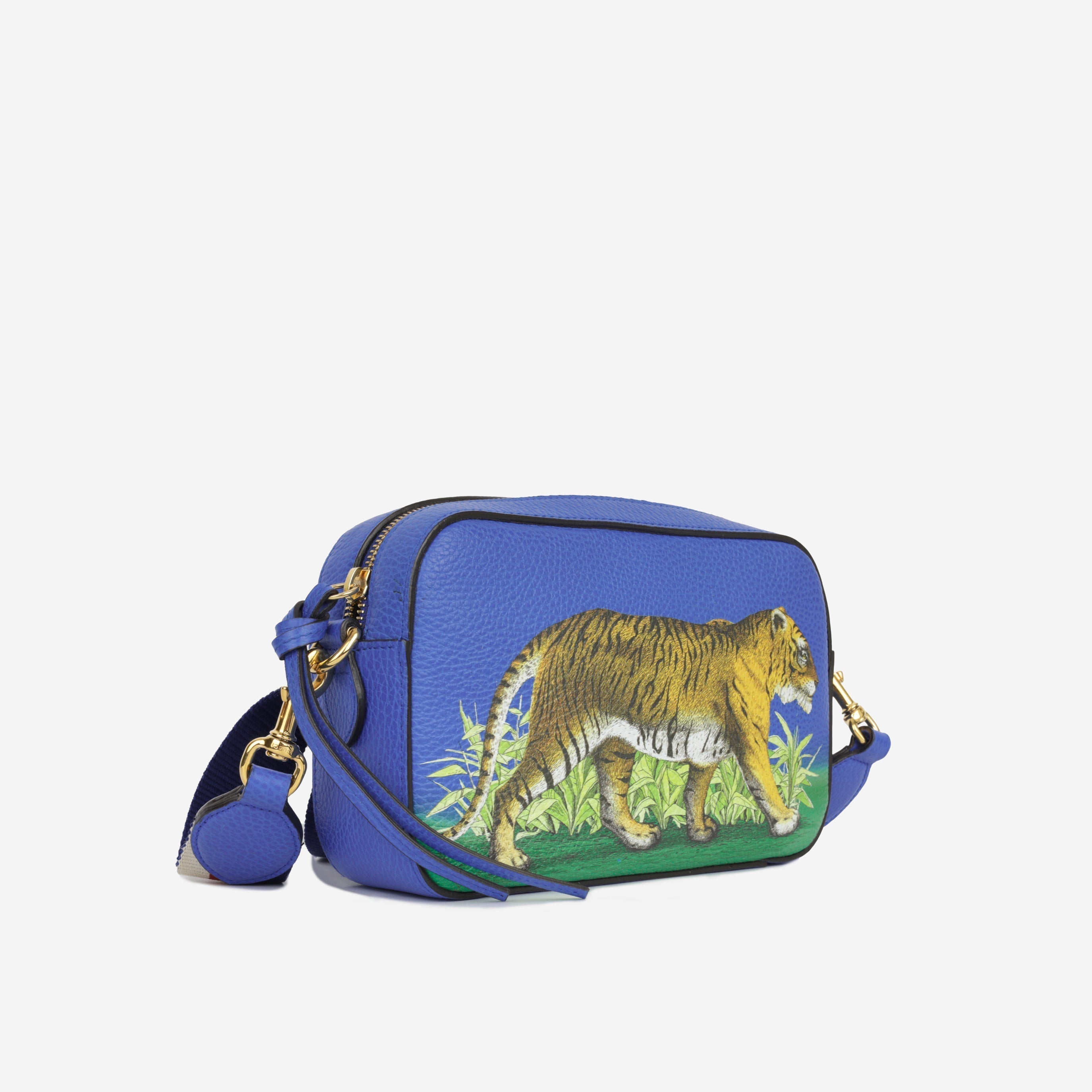 Calfskin SyLouis Vuittonie Tiger Print Camera Bag