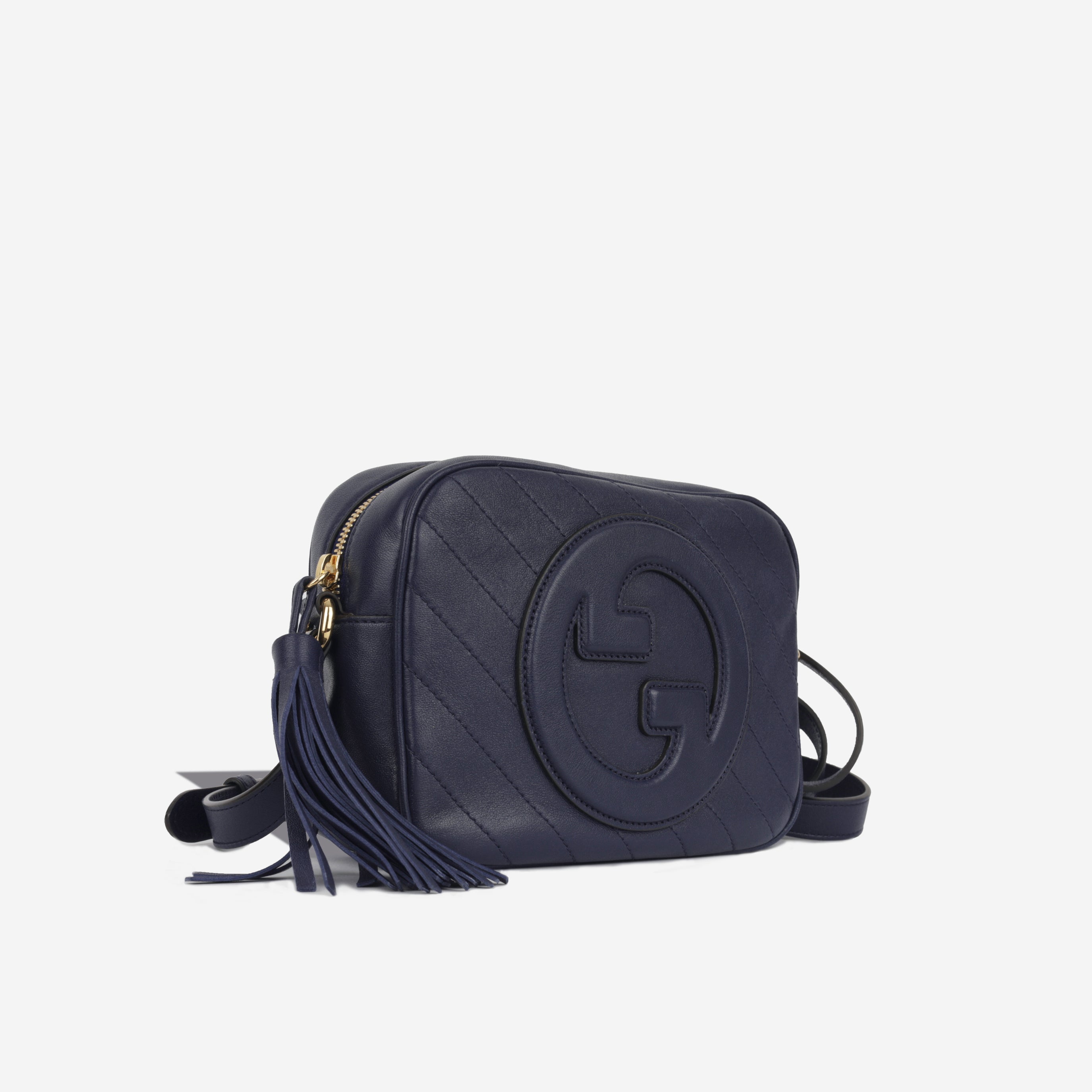 BlonDiore Camera Case - Navy Calfskin