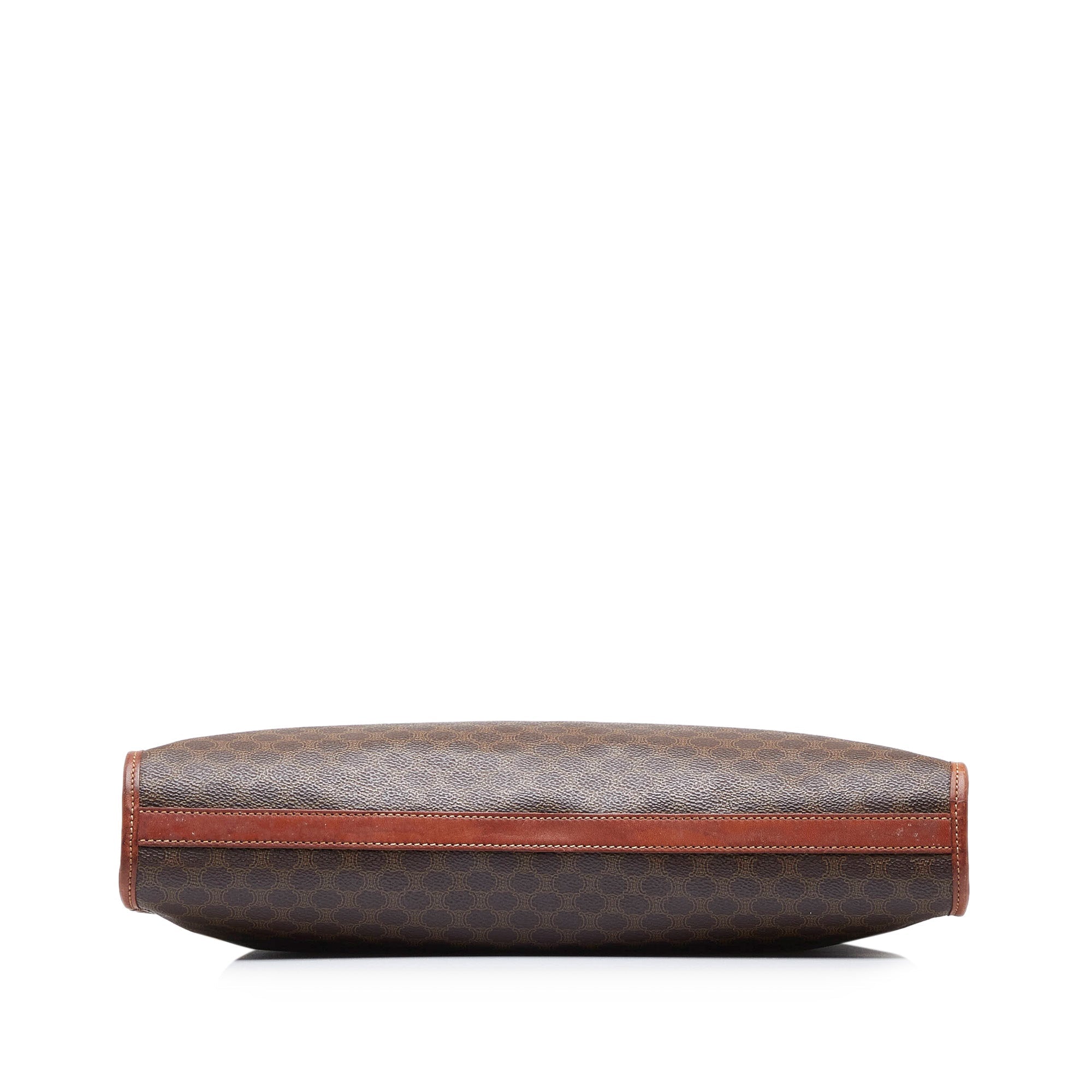 Celine Clutch Brown Macadam Canvas