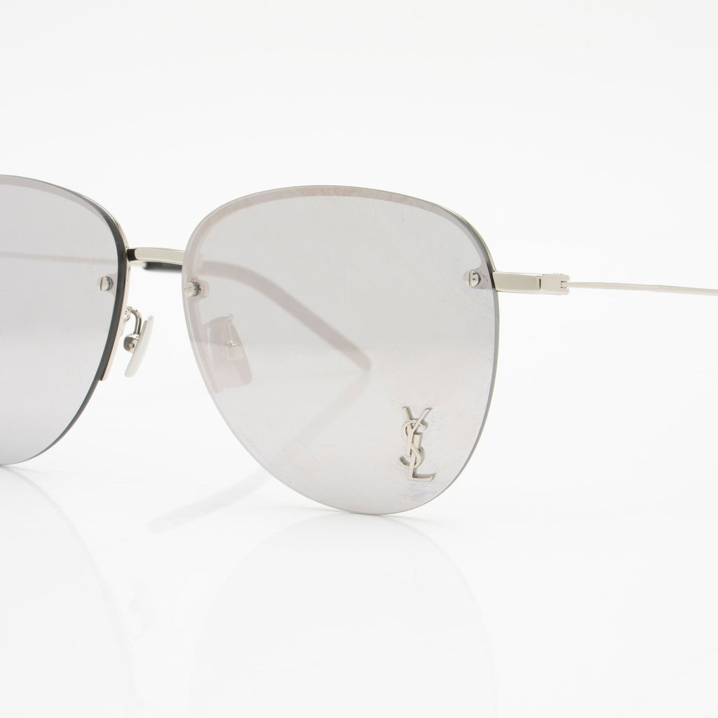Saint Laurent Mirrored Monogram Navigator Sunglasses