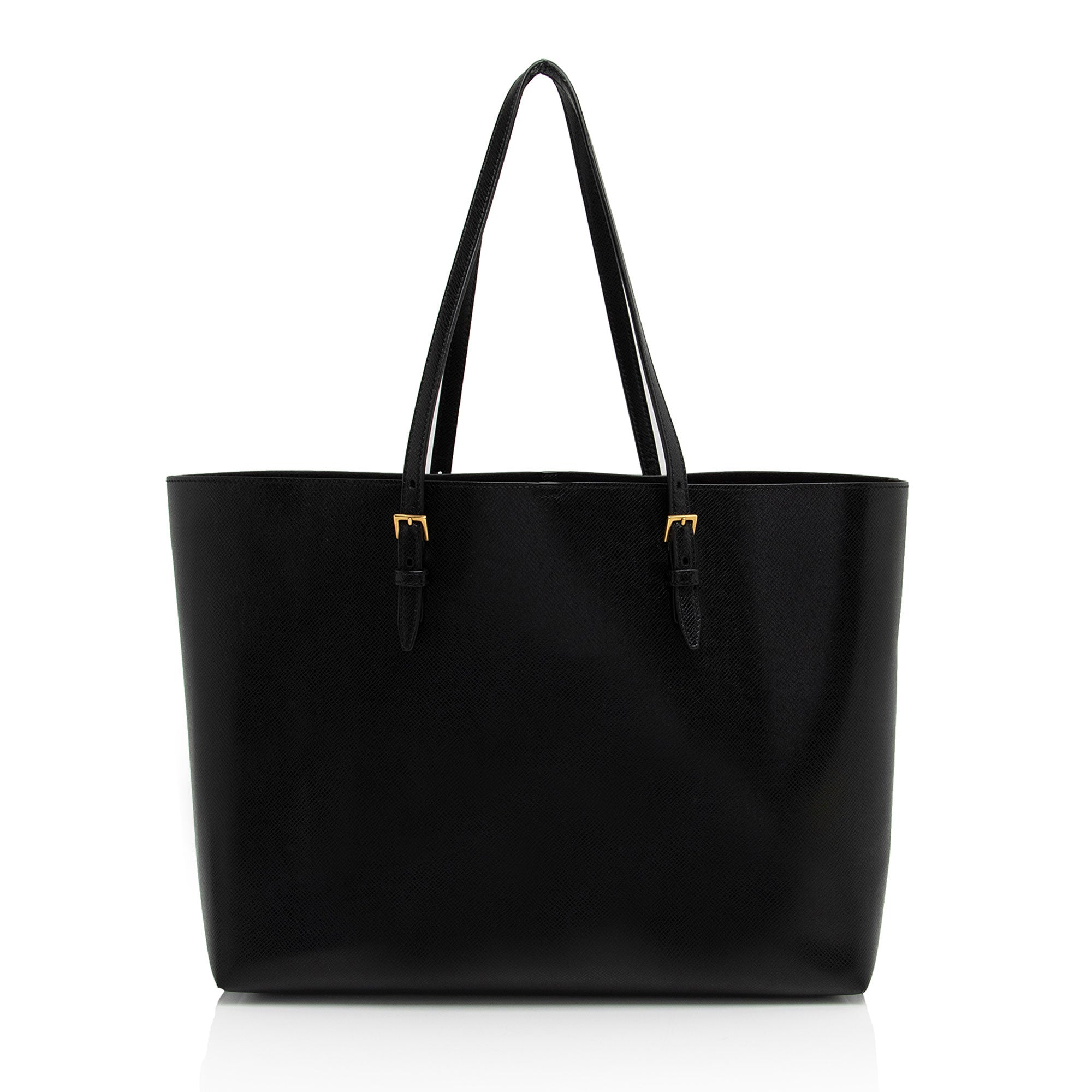 Saint Laurent Boucle Embossed Leather Shopping Tote (SHF-vDDdVh)