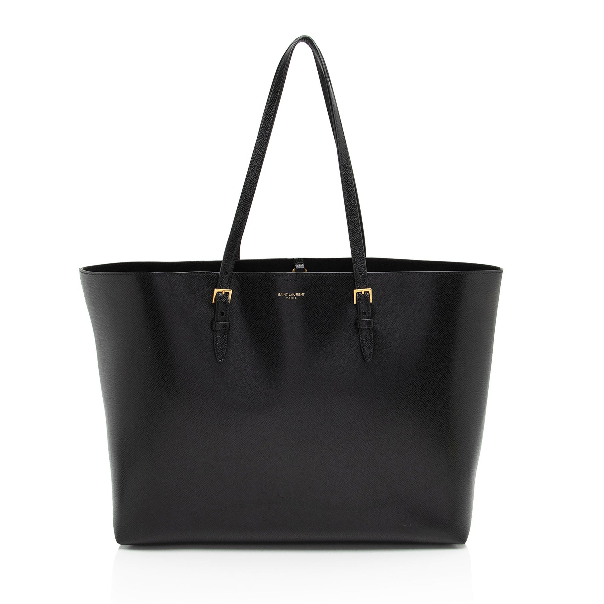 Saint Laurent Boucle Embossed Leather Shopping Tote (SHF-vDDdVh)