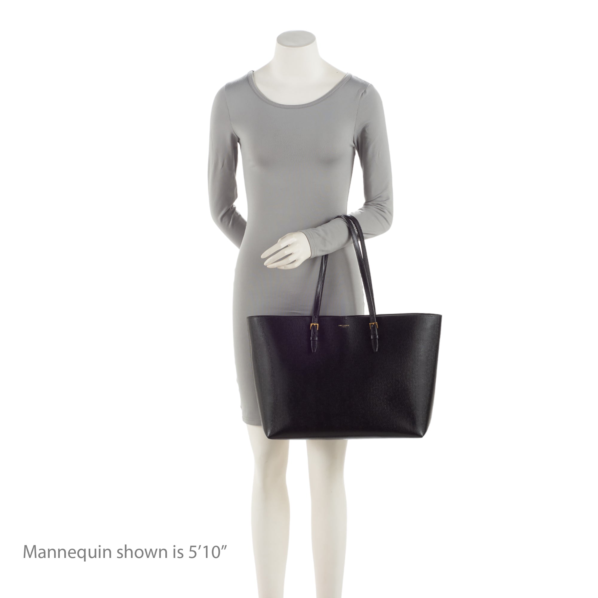 Saint Laurent Boucle Embossed Leather Shopping Tote (SHF-vDDdVh)