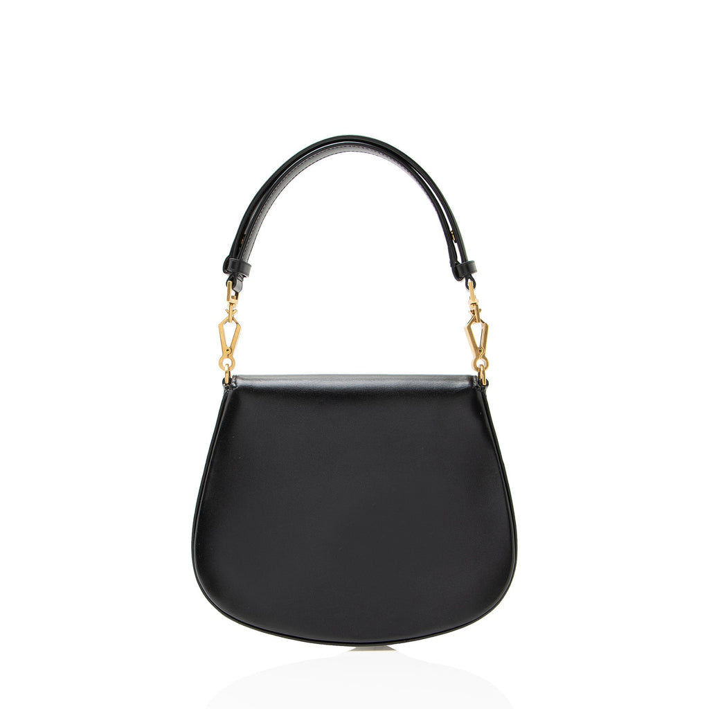 Saint Laurent Box Leather Monogram Voltaire Mini Top Handle
