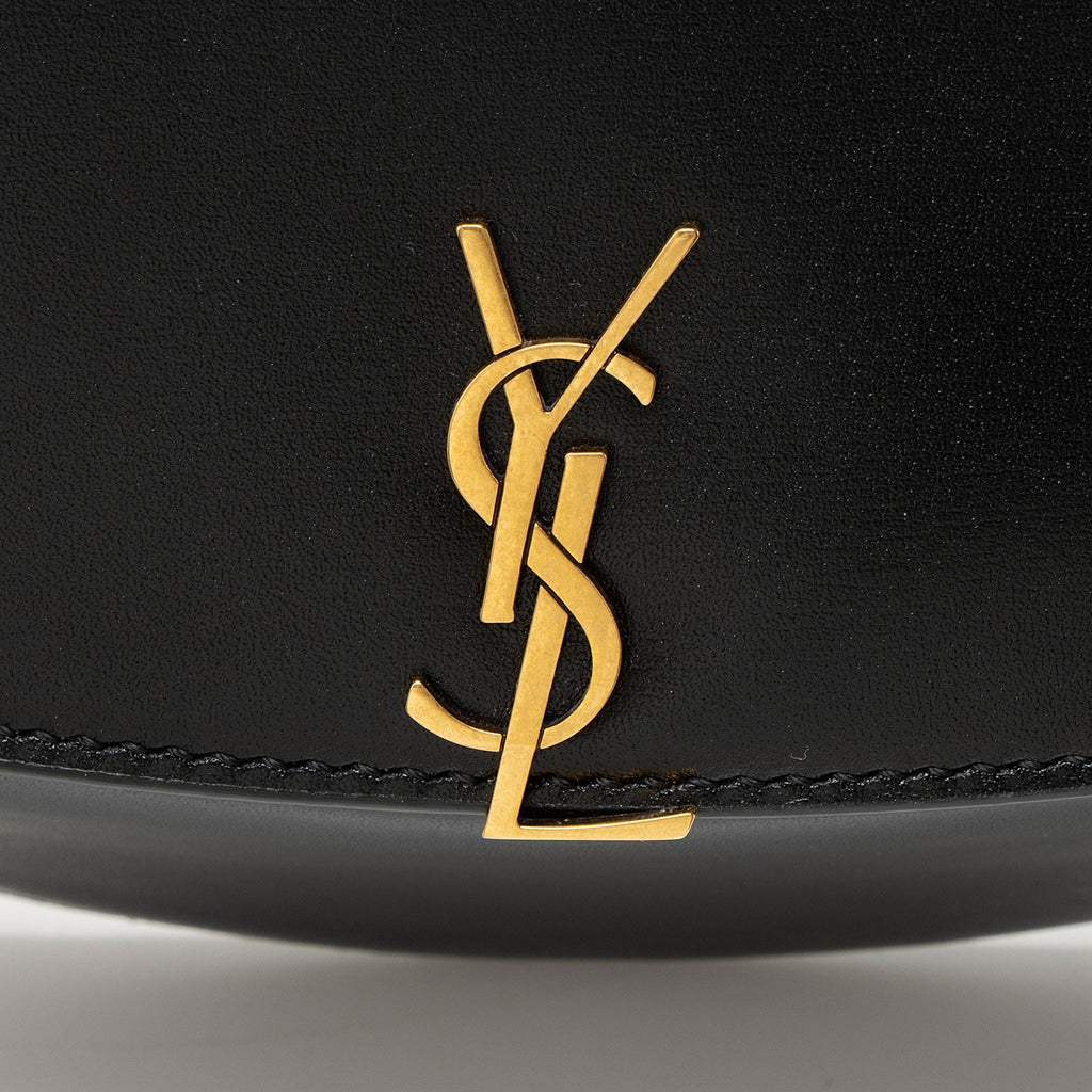 Saint Laurent Box Leather Monogram Voltaire Mini Top Handle