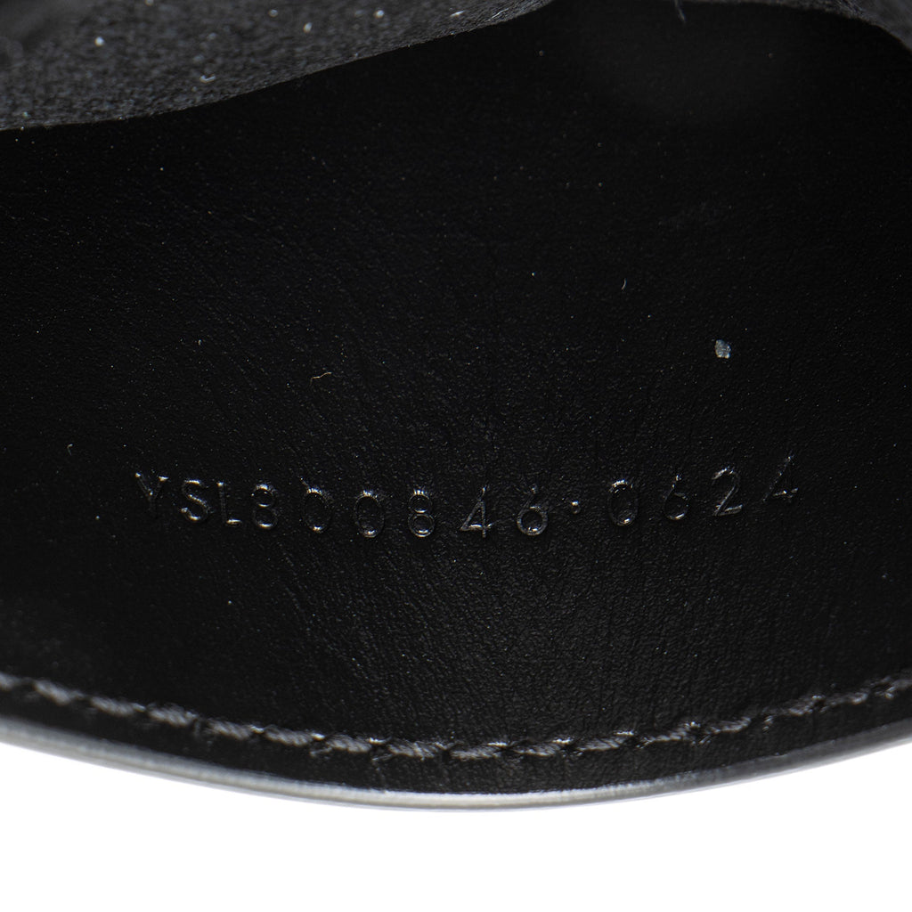 Saint Laurent Box Leather Monogram Voltaire Mini Top Handle