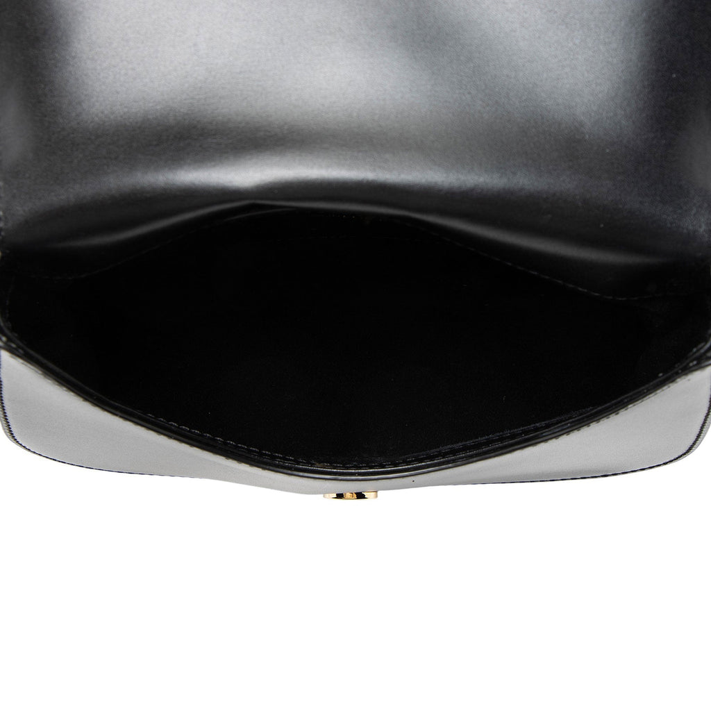 Saint Laurent Box Leather Monogram Voltaire Mini Top Handle