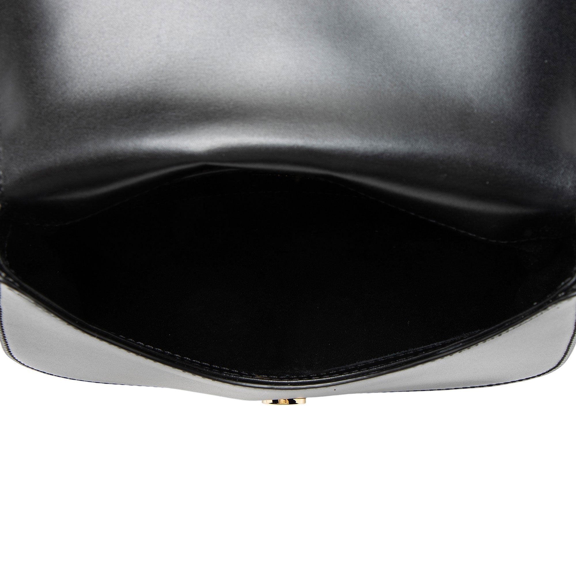 Saint Laurent Box Leather Monogram Voltaire Mini Top Handle
