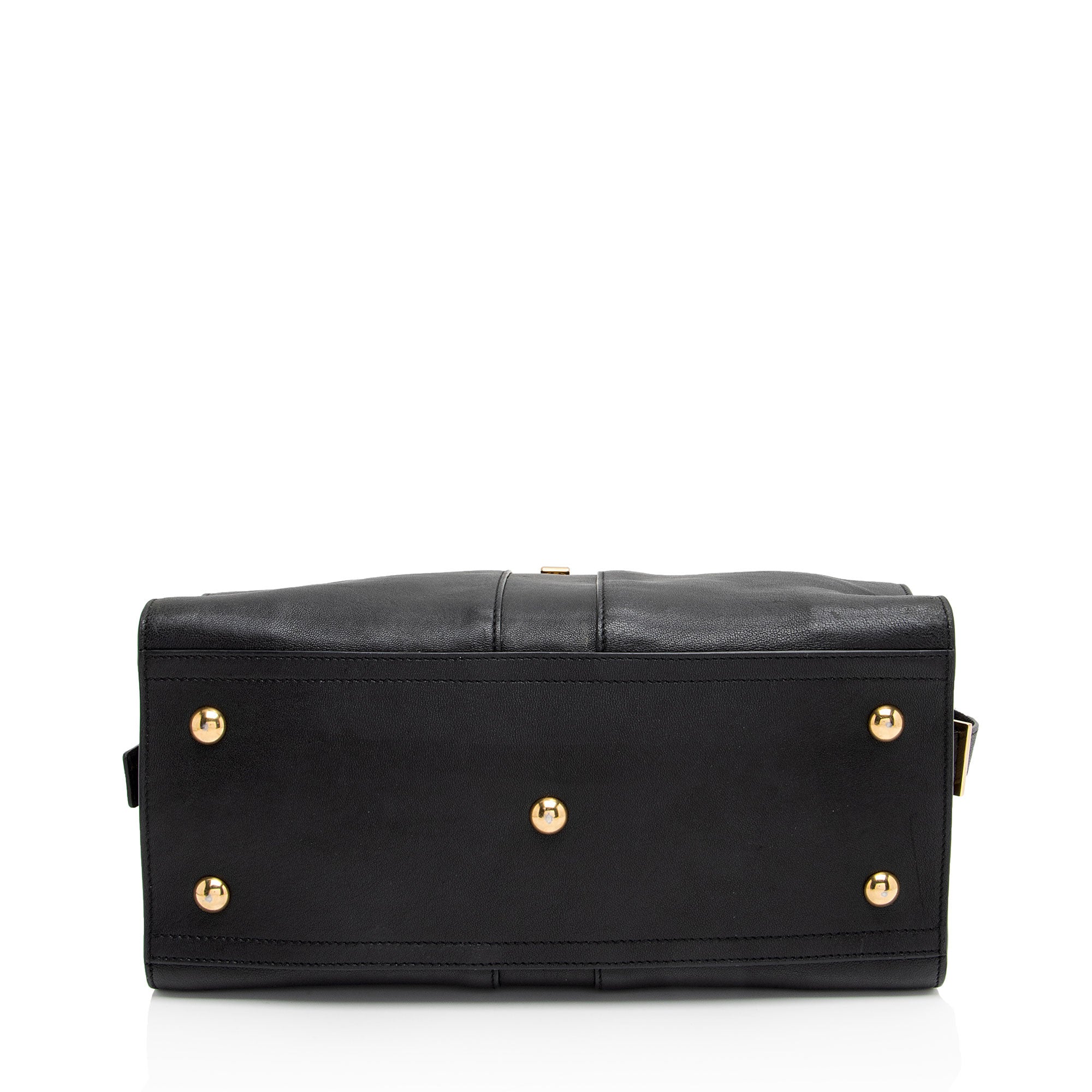 Saint Laurent Calfskin Cabas Chyc Small Tote (SHF-ntqfXK)