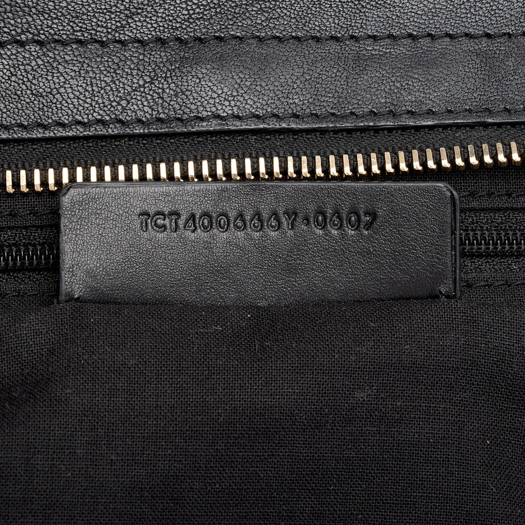 Saint Laurent Calfskin Cabas Chyc Small Tote (SHF-ntqfXK)