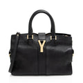 Saint Laurent Calfskin Cabas Chyc Small Tote (SHF-ntqfXK)