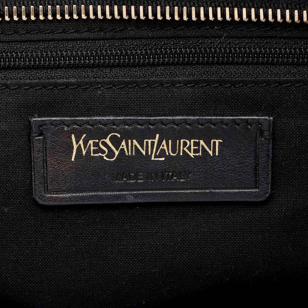 Saint Laurent Calfskin Cabas Chyc Small Tote (SHF-ntqfXK)