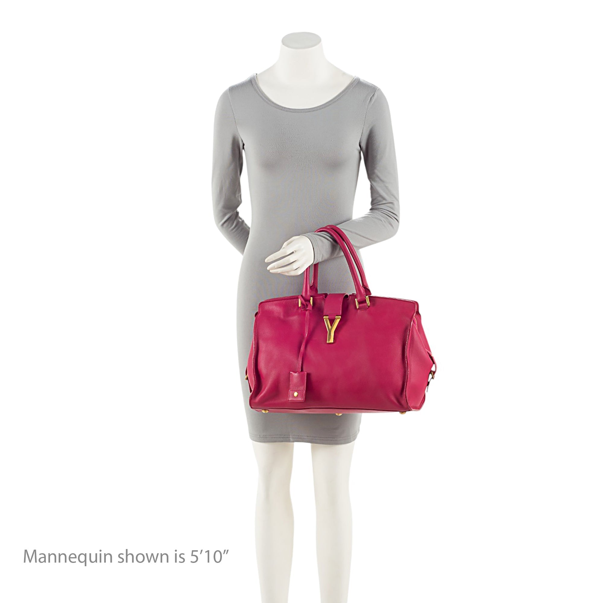 Saint Laurent Calfskin Classic Cabas Y Medium Tote