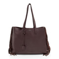 Saint Laurent Calfskin Fringe Large Shopping Tote (SHF-h6dSh9)