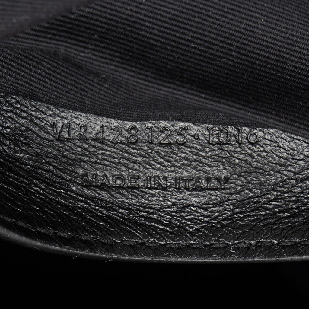 Saint Laurent Calfskin Heart Patchwork Monogram Chain Wallet