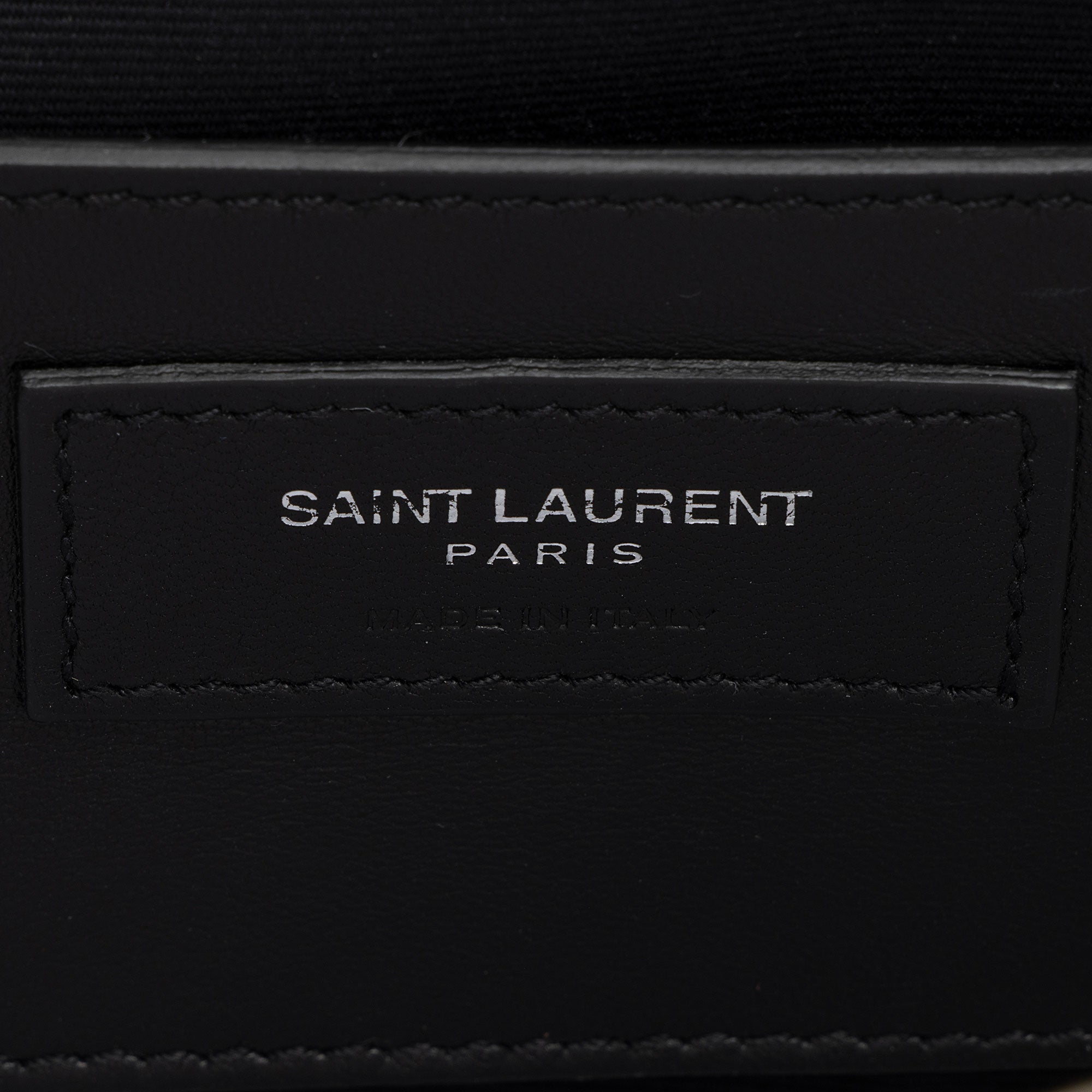 Saint Laurent Calfskin Heart Patchwork Monogram Chain Wallet