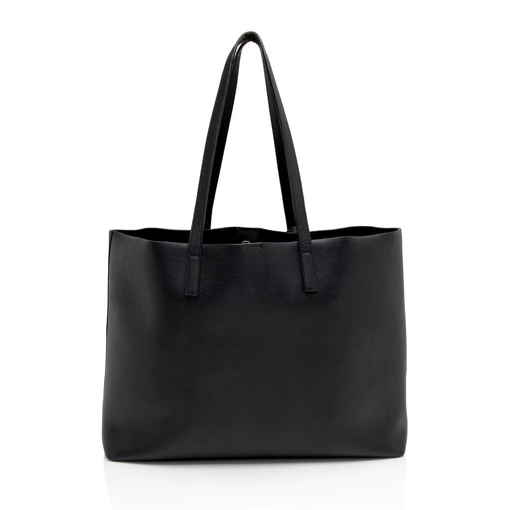 Saint Laurent Calfskin Large Shopping Tote (SHF-wdJx5S)