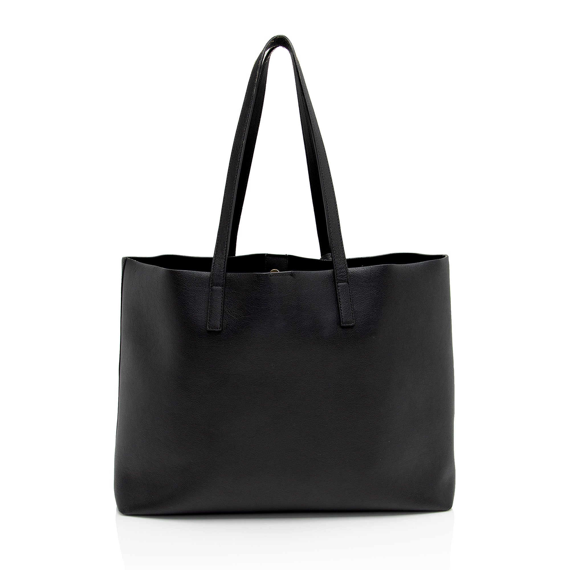 Saint Laurent Calfskin Large Shopping Tote (SHF-wdJx5S)