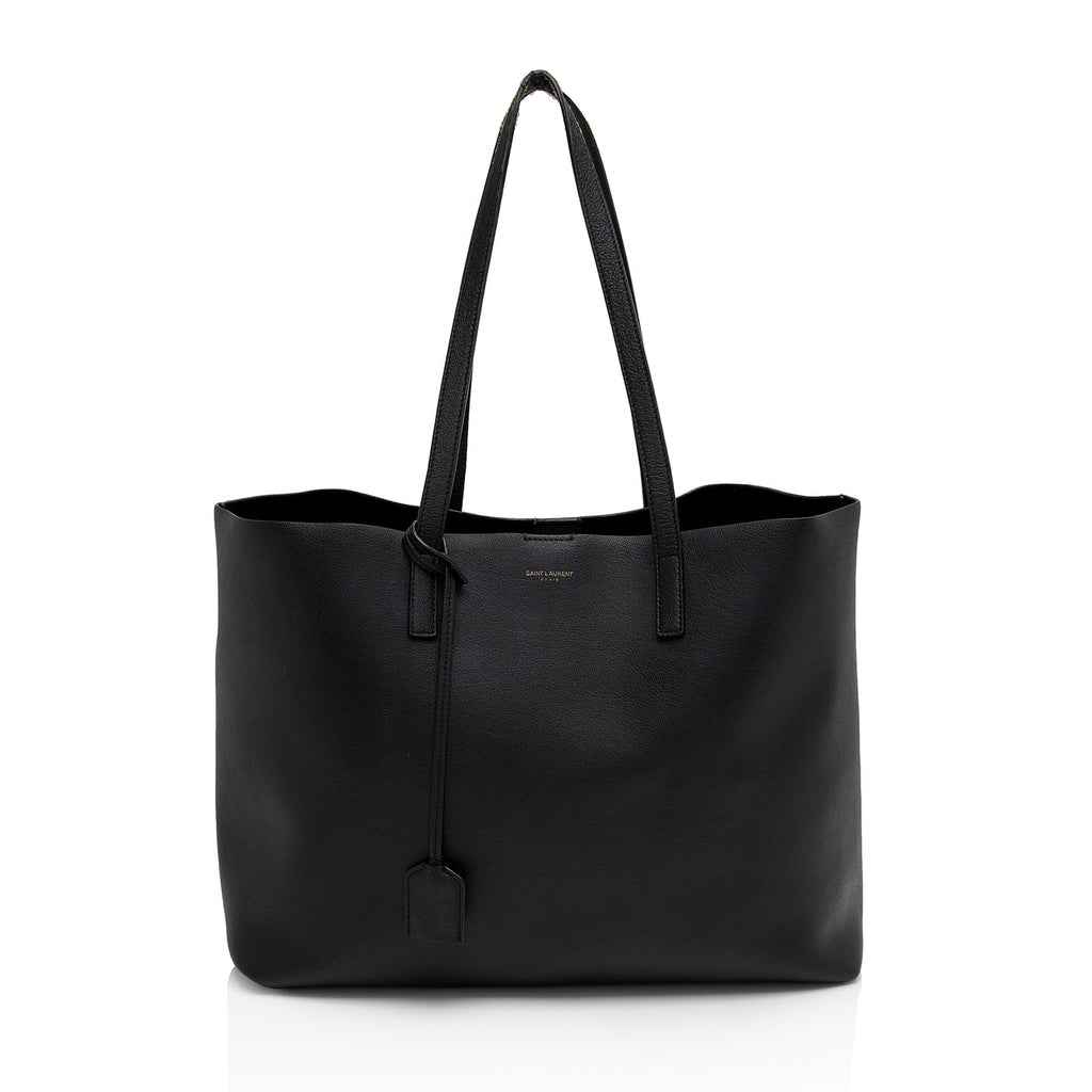 Saint Laurent Calfskin Large Shopping Tote (SHF-wdJx5S)