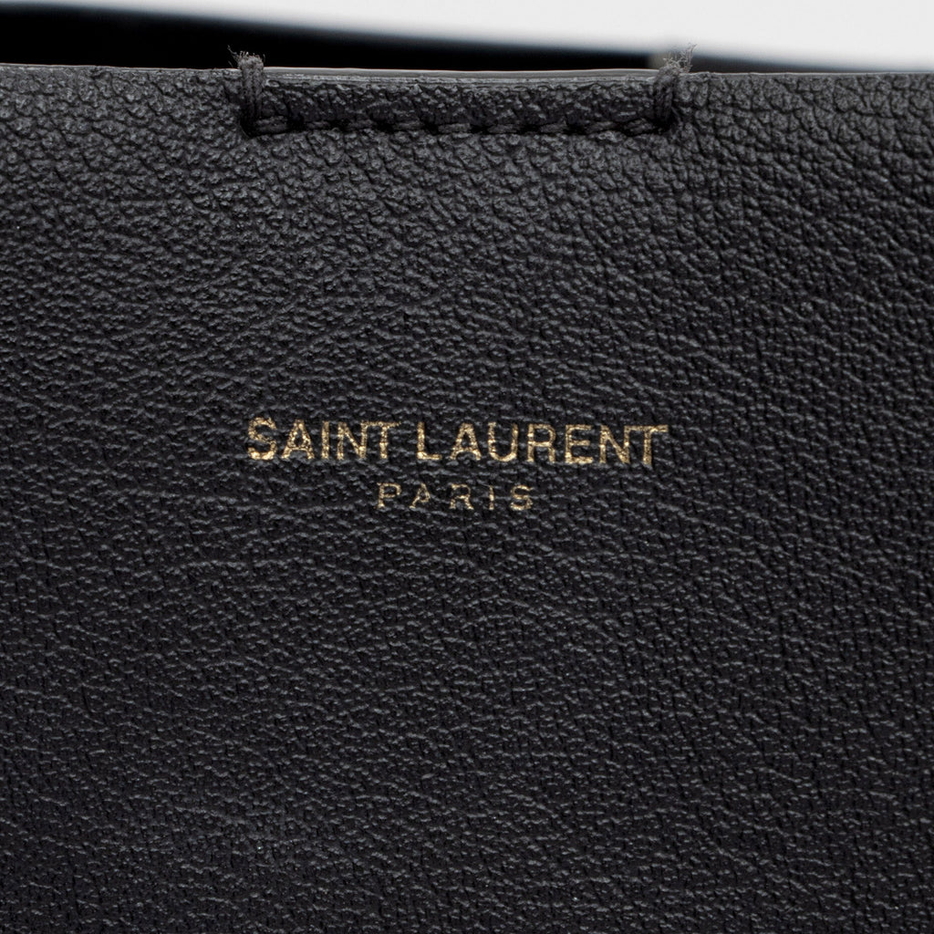 Saint Laurent Calfskin Large Shopping Tote (SHF-wdJx5S)