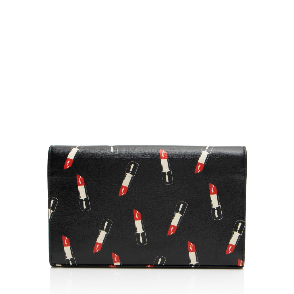 Saint Laurent Calfskin Lipstick Monogram Wallet on Chain