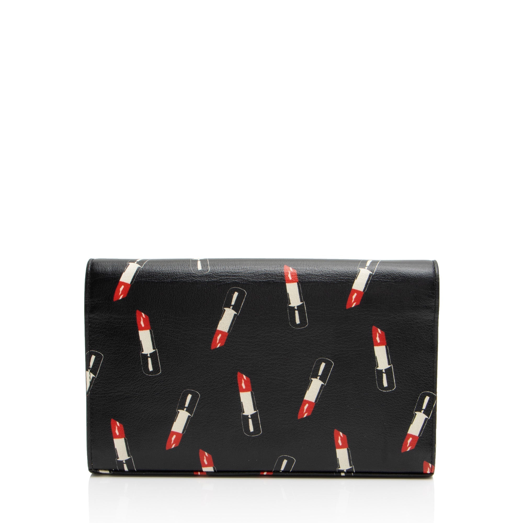 Saint Laurent Calfskin Lipstick Monogram Wallet on Chain