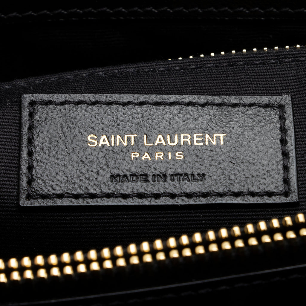 Saint Laurent Calfskin Matelasse Monogram LouLou Chain Large Shoulder Bag (SHF-22169)